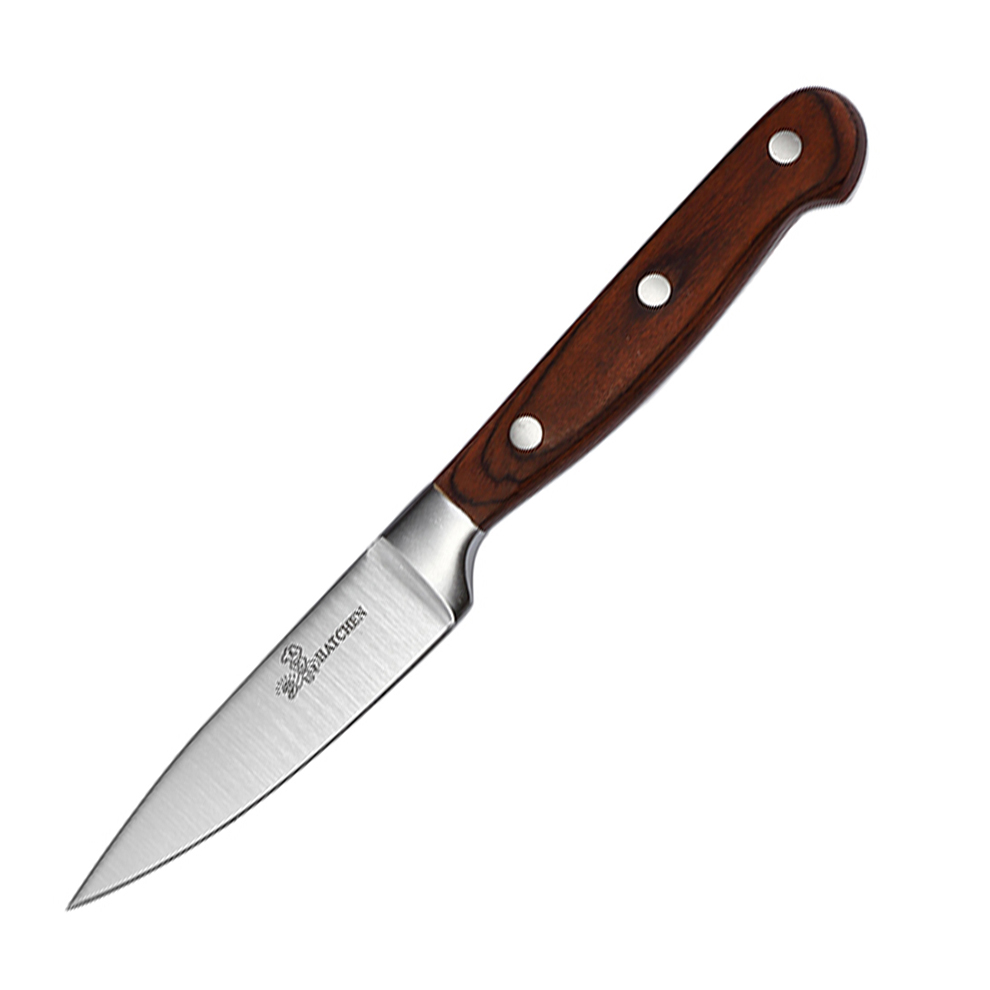 Pakka wood handle with 3 rivets kitchen knives - Image 5