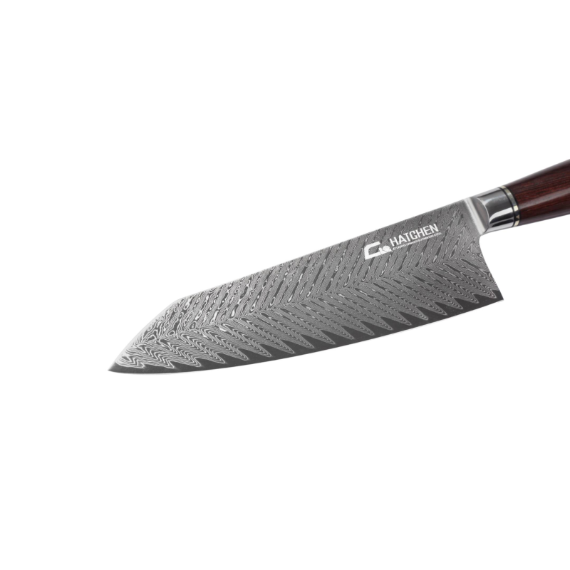Damascus chef knife plus with rose wood handle