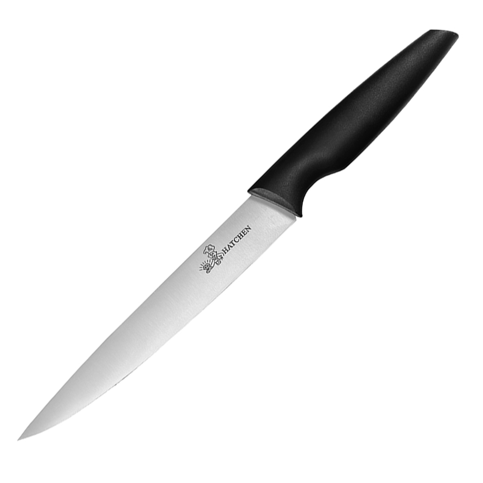 Black plastic handle kitchen knives - Image 4