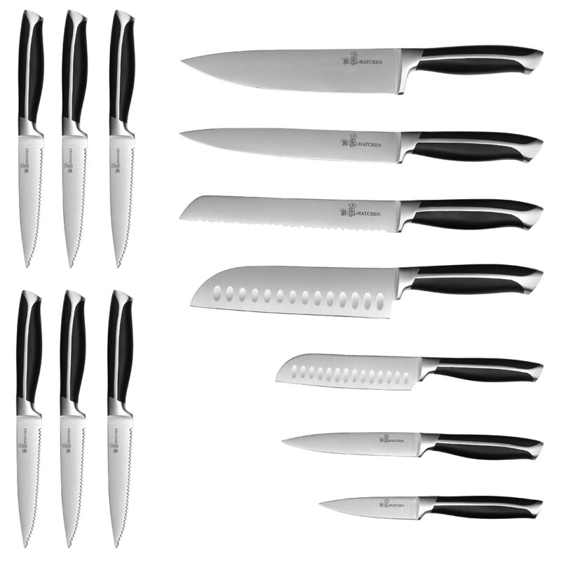AYO-AH13 Double bolster series Stainless Steel kitchen knives with ABS handle