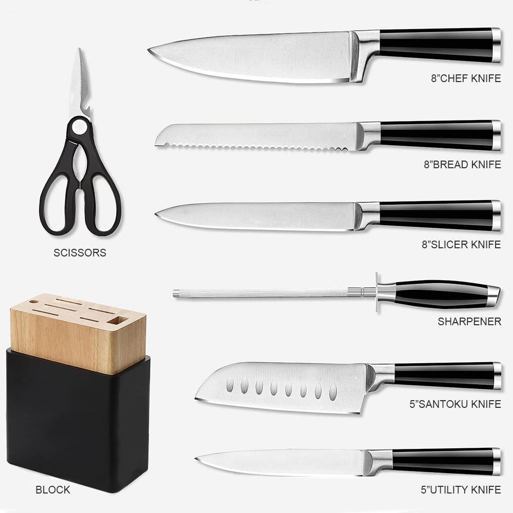 AYO-AH19 Professional Kitchen Knife with ABS wood Handle - Image 3