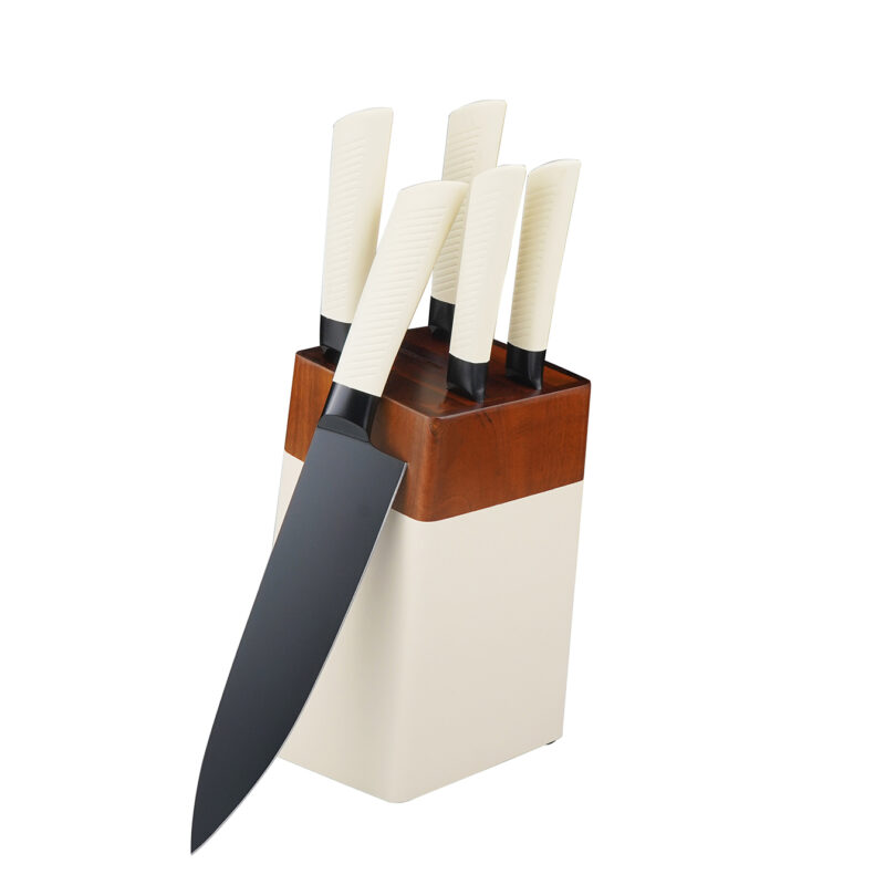 AYO-BH03 6 pieces kitchen knife set chef knives with white handle
