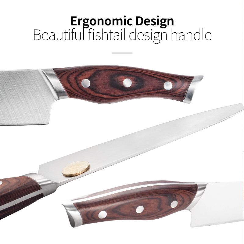 AYO-AH73 Pakka wood handle kitchen knife sets - Image 3