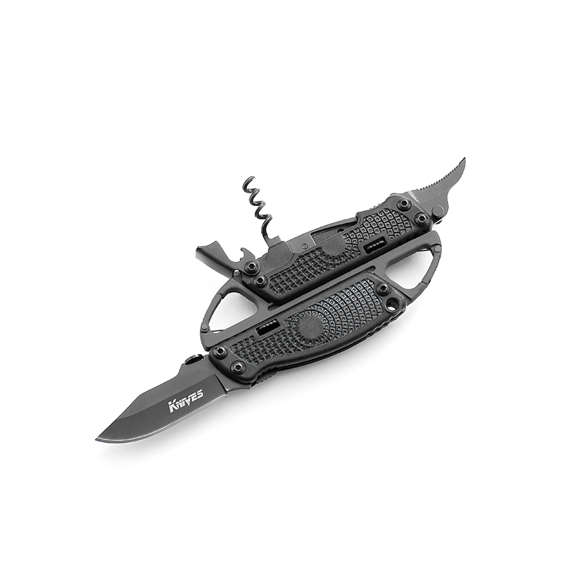 AYO-278B Multi-functional folding knife with screwdriver, Corkscrew and serrated toods for outdoor survival