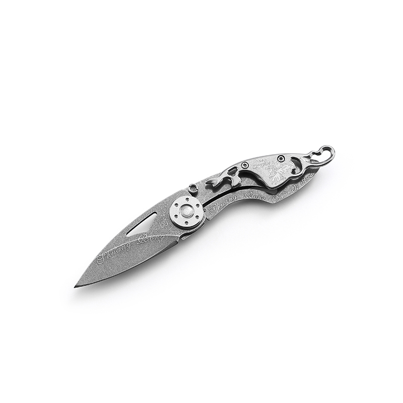AYO-377D Engraved stainless steel folding knife