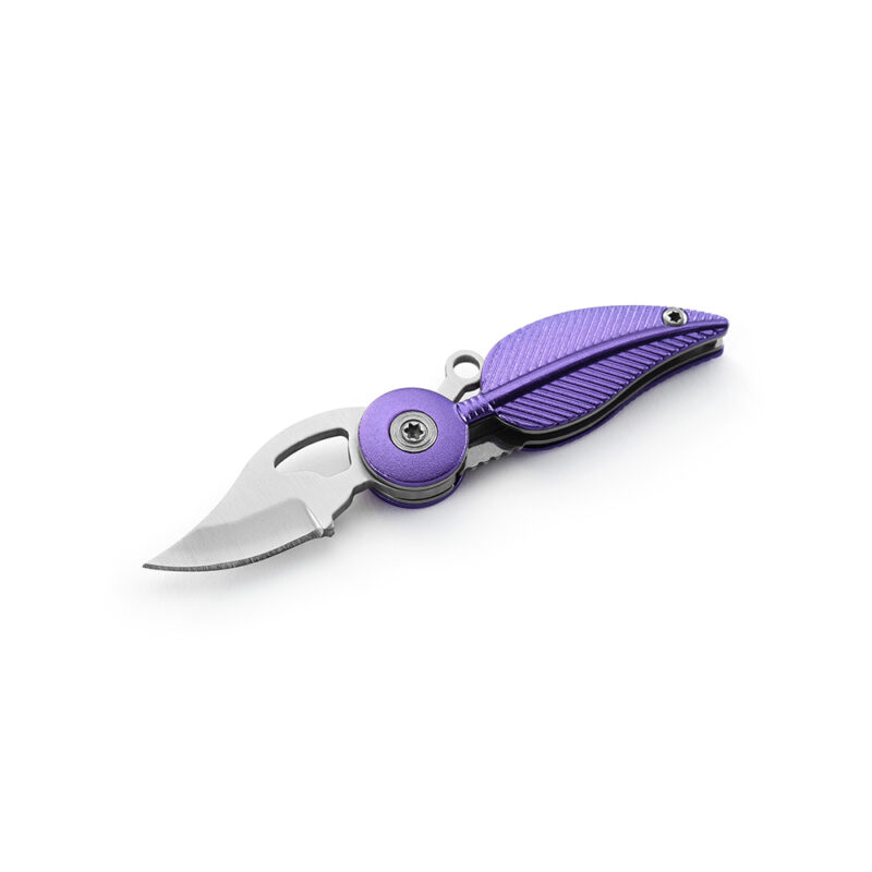 AYO-404A small purple feather folding knife with aluminum handle