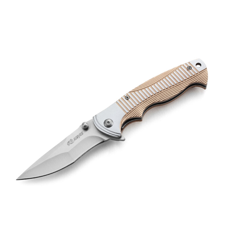 AYO-535A Stainless steel folding knife with durable aluminum handle