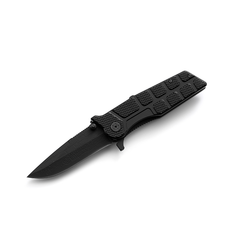 AYO-B538B_black color folding knife with Aluminum handle