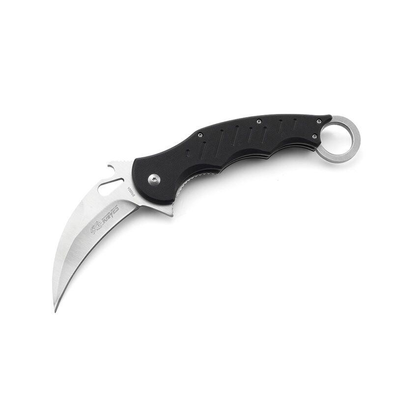 AYO-582A_Karambit fixed knife with G10 finfer ring handle