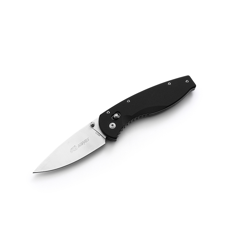 AYO-621A_Folding knife with black color G10 handle （axle lock）