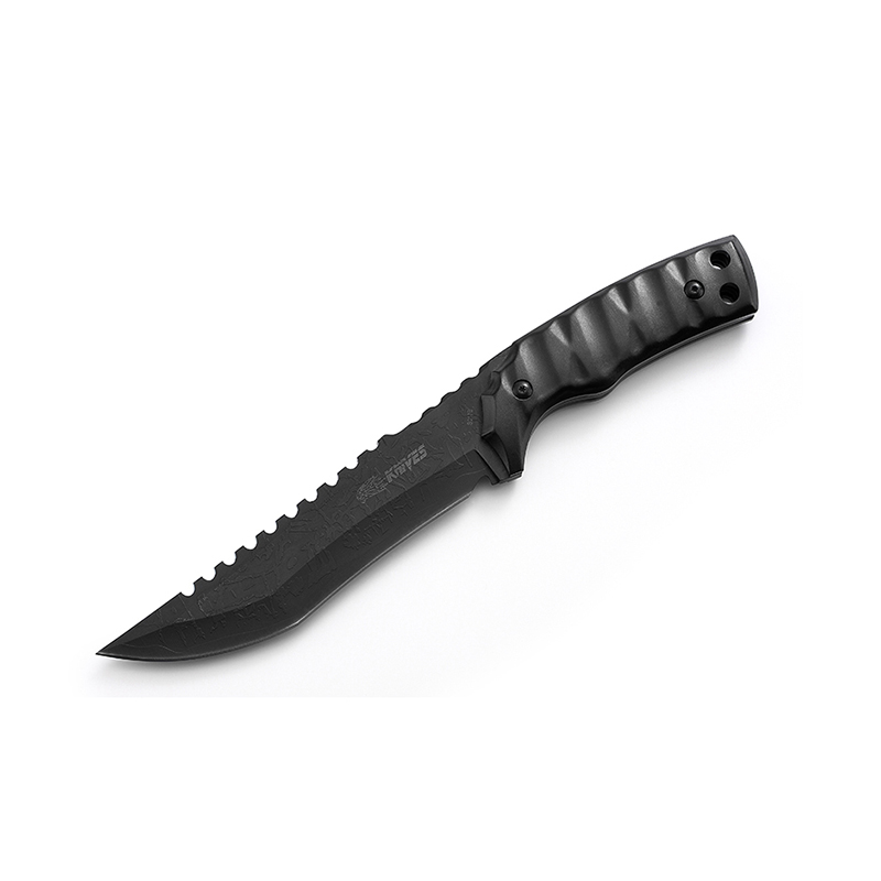 AYO-S017B Black fixed knife with Aluminum handle