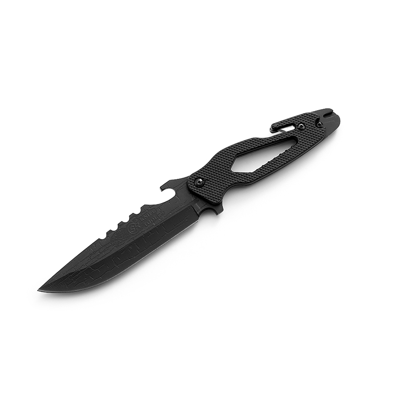AYO-S018B Black multi-function fixed knife