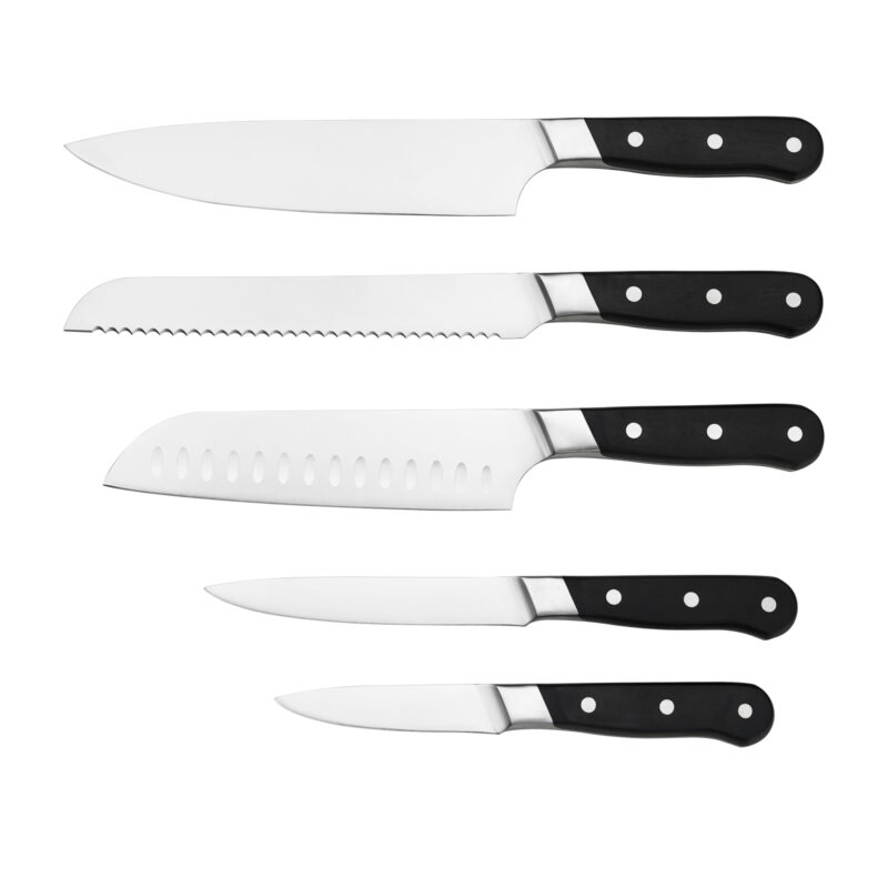 AYO-1004AB-B New Product Ideas Household Stainless Steel 5 PCS Kitchen knives With Black ABS Handle