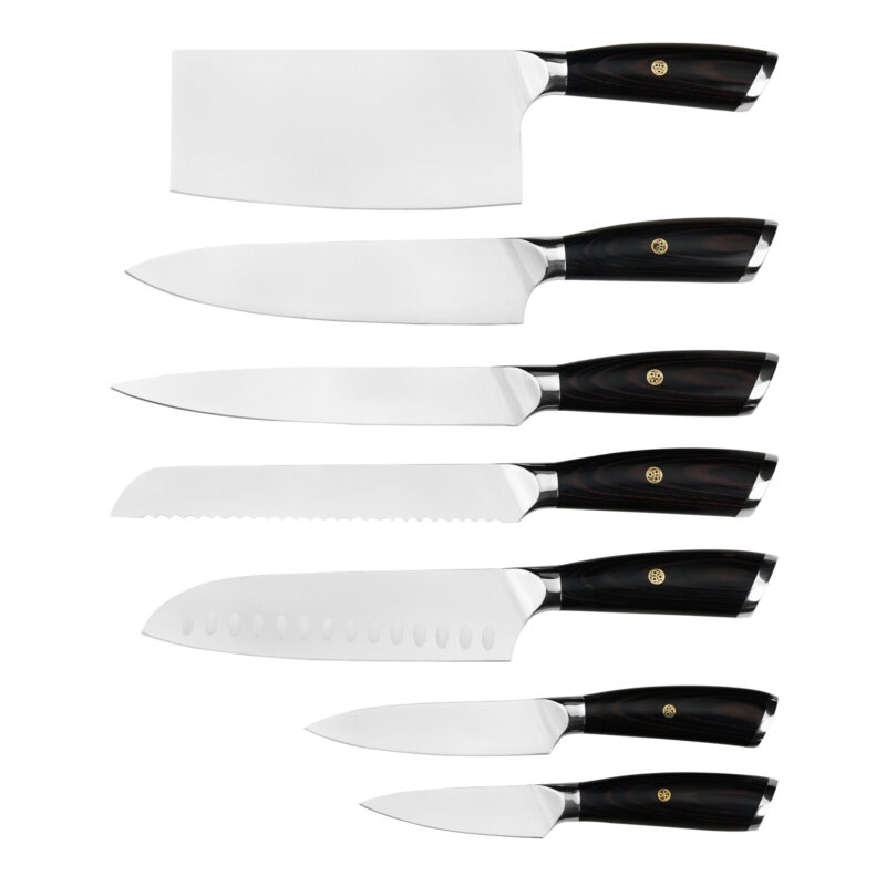 AYO-1005-PA Hot Sale Full Tang 8 Inch German High Carbon Steel Kitchen Chef Knife With Pakka Wood Handle