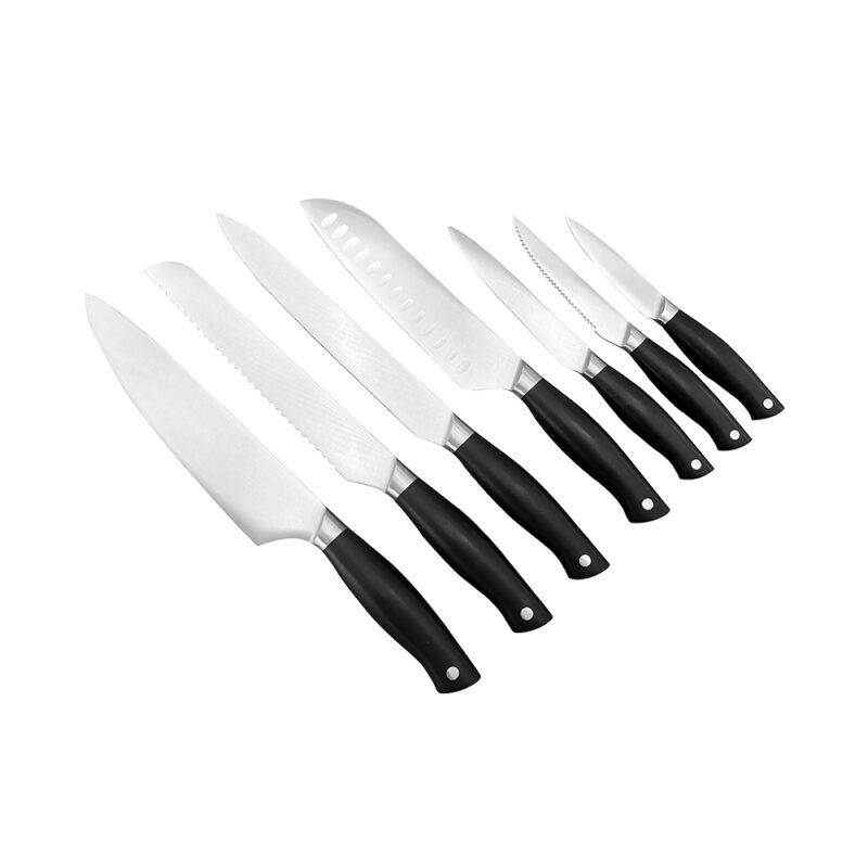 AYO-YF-G056 7 pieces kitchen knives with black handle