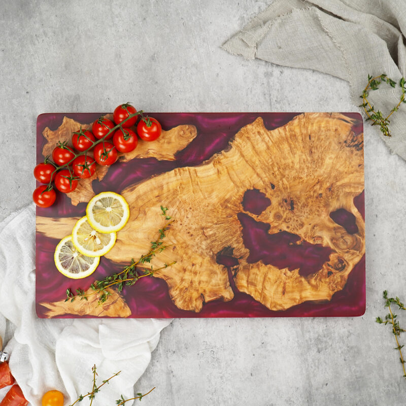AYO-JX001-RW Red Resin Wooden Cutting Board
