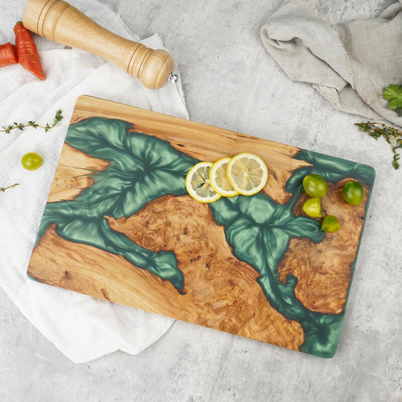 AYO-JX004-RW Green Resin wooden cutting board