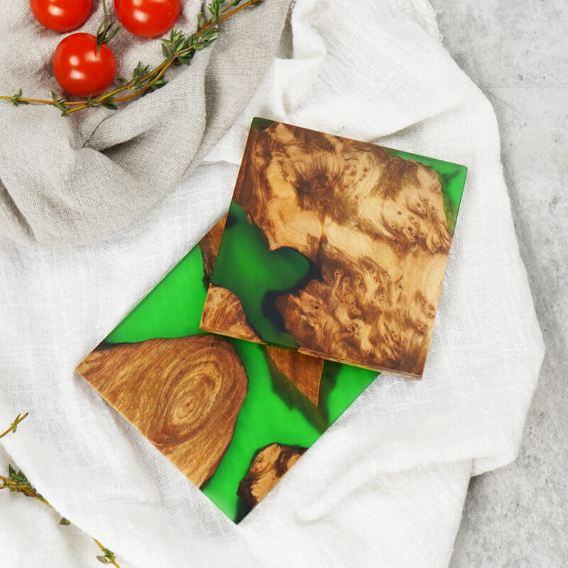 AYO-JX010-RW Square resin coaster