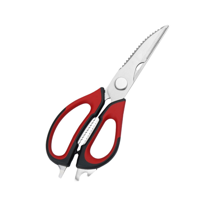 AYO-YF-PP08 Stainless Steel Blade PP Handle Korean Barbecue Scissors Household Kitchen Scissors With Beer Bottle Opener