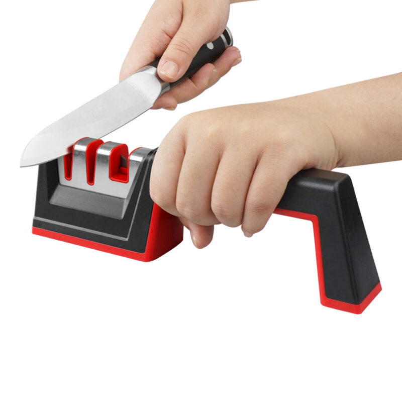 AYO-HT01-A Manual 3-Stage Household Kitchen Stainless Steel Scissors and Knife