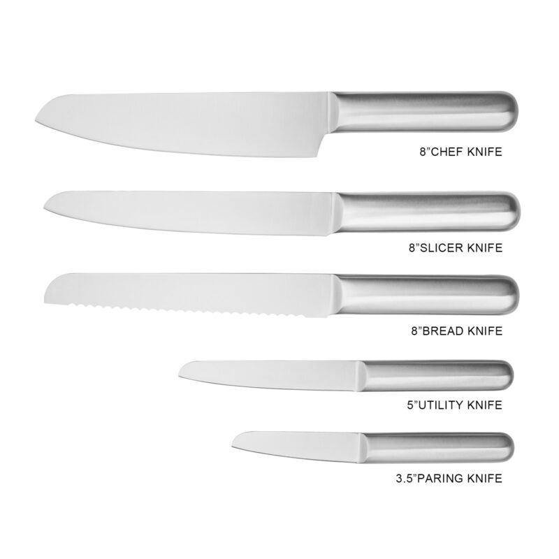 AYO-V6-S5 5-Pieces Stainless Steel Kitchen Knives set with Hollow Handle