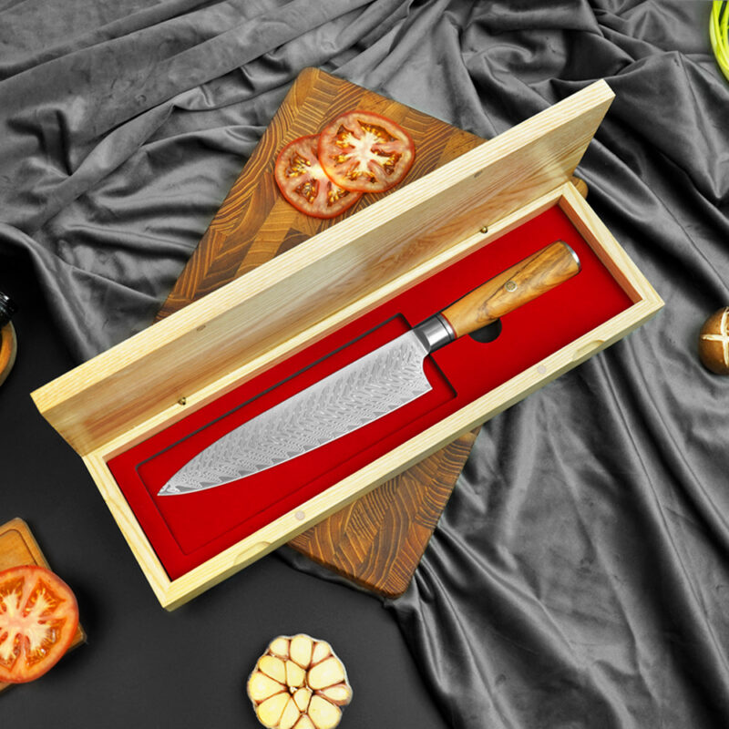 AYO-HY001-1-B Damascus Steel Knife with Gift Box