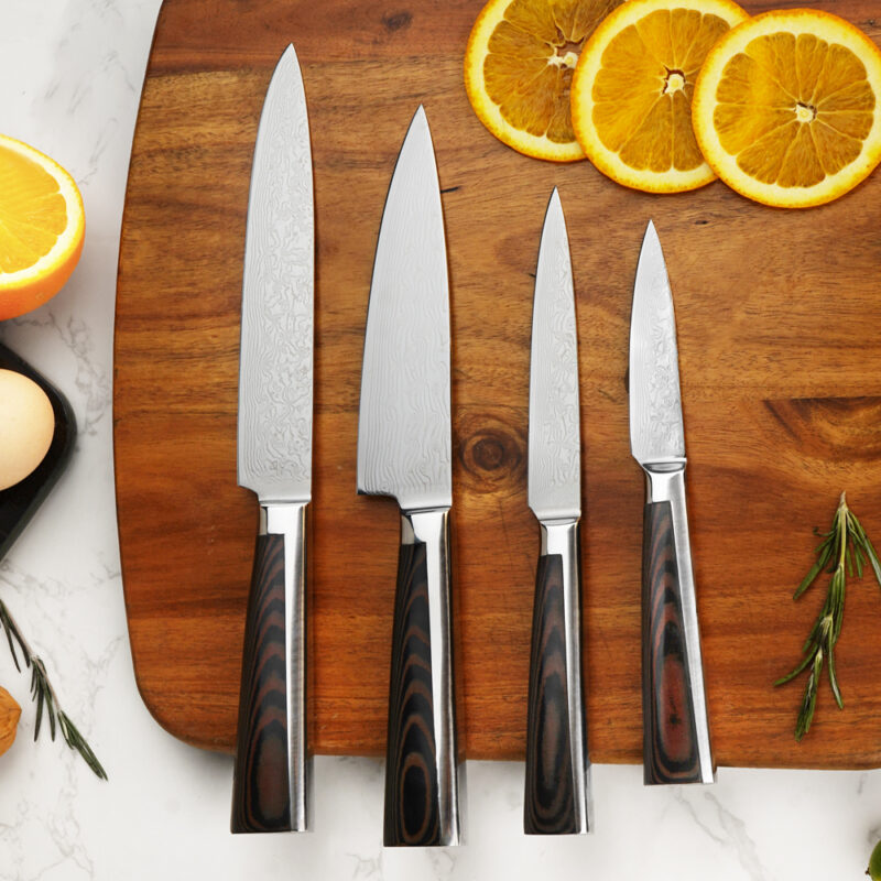 AYO-SXL02D-MC Damascus Knife Set